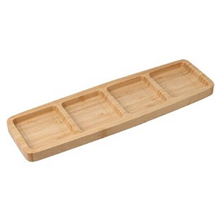 Koopman 4 Hazneli Ahşap Tabak 330 x 100 x 18 Mm - 1
