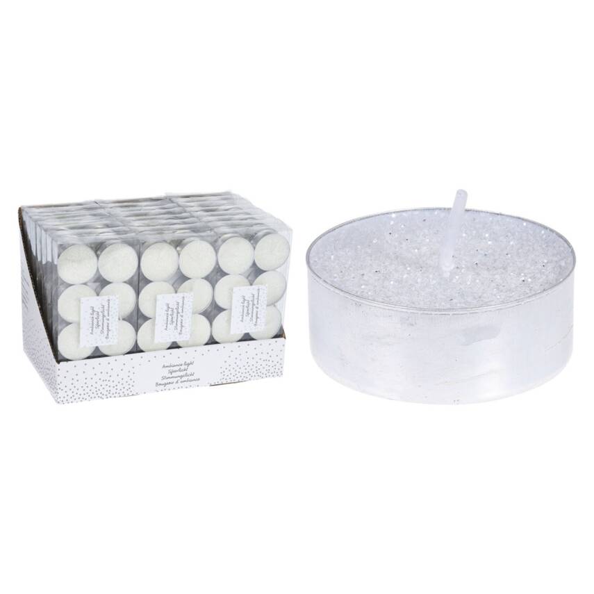 Koopman Gri Simli Tealight Seti - 1
