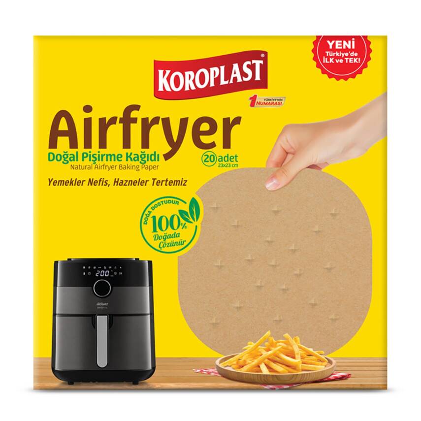Koroplast Airfryer Doğal Pişirme Kağıdı 20'li - 1