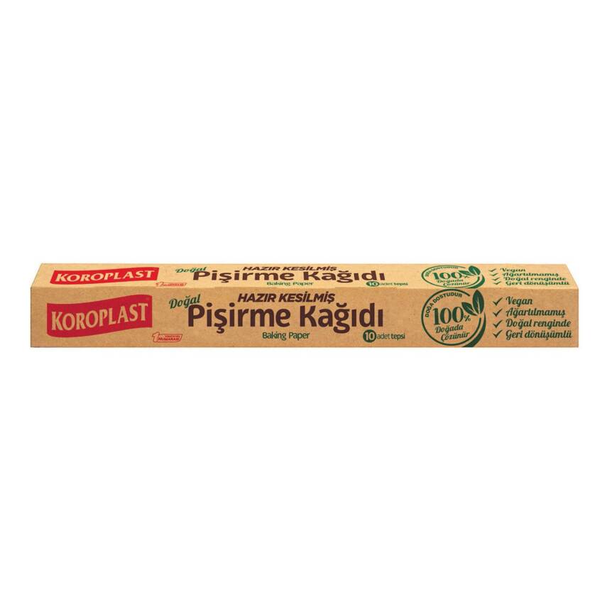 Koroplast Doğal Pişirme Kağıdı Hazır Kesim 10'lu - 1