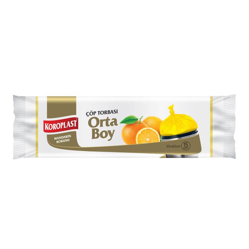 Koroplast Mandarin Çöp Torbası Orta Boy 15'li - 1