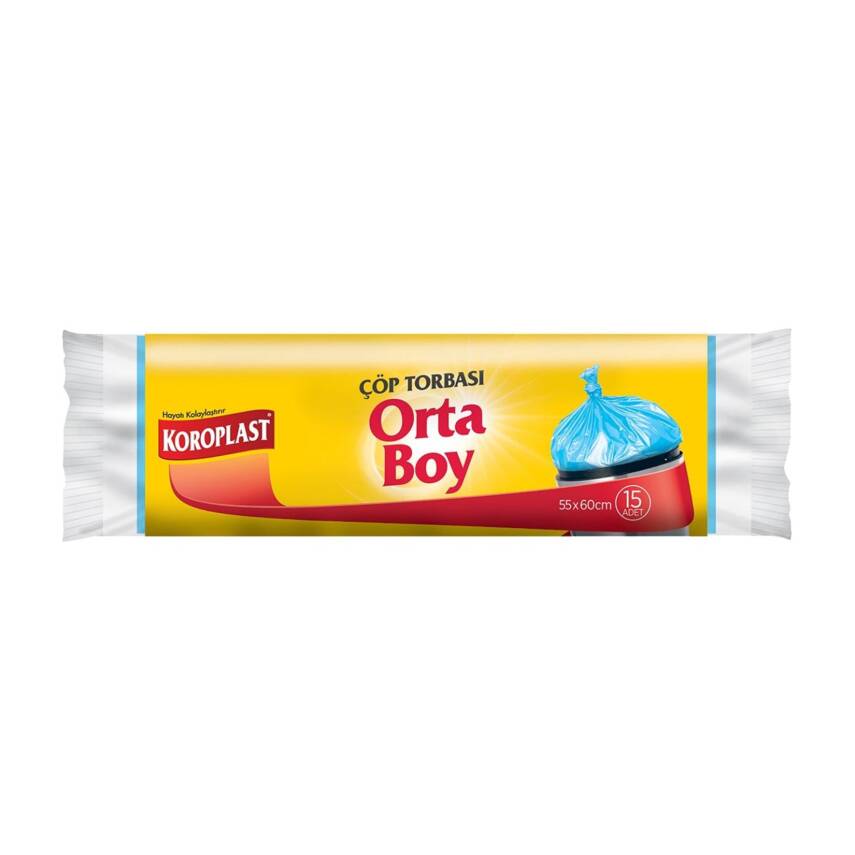 Koroplast Orta Boy Güçlü Çöp Torbası 15 Adet - 1