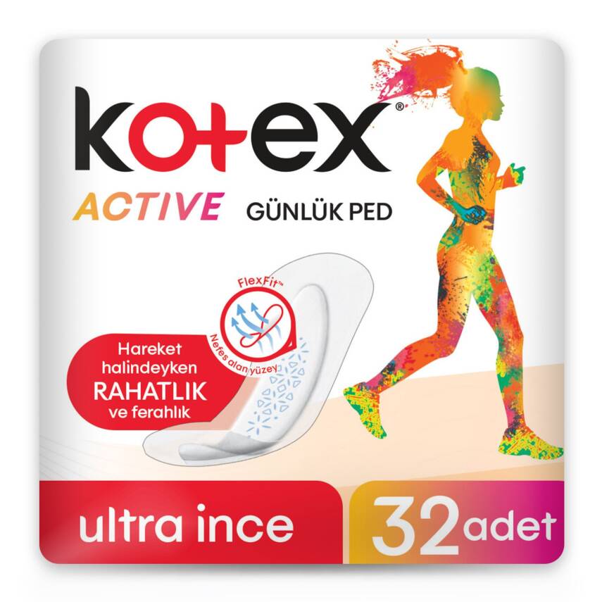 Kotex Active Ultra İnce Günlük Ped 32'Li - 1