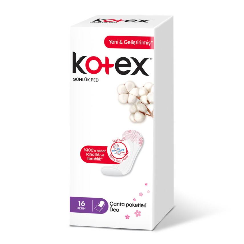 Kotex Günlük Ped Uzun Tekli Paket 16 Ped - 1