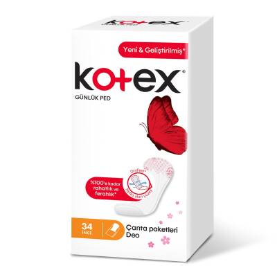 Kotex İnce Günlük Ped Parfumlu 34'lü - Kotex
