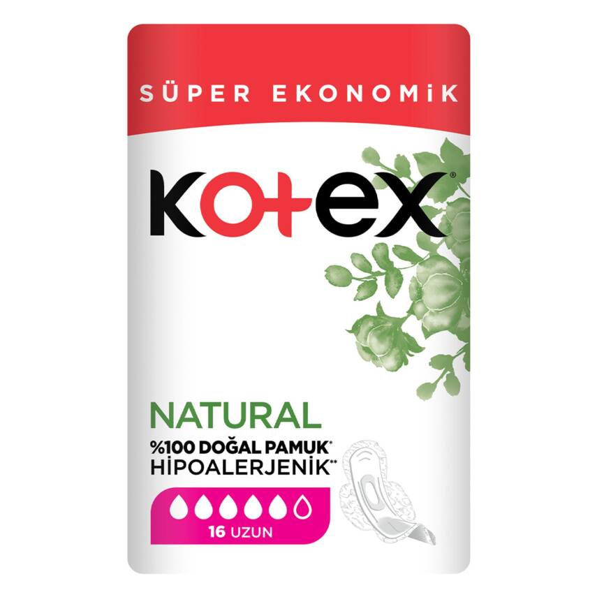 Kotex Natural Ultra Süper Ekonomik Paket Uzun 16'lı - 1