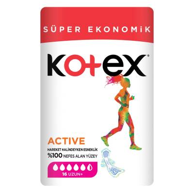 Kotex Ultra Active Süper Ekonomik Paket Uzun 16'lı - Kotex
