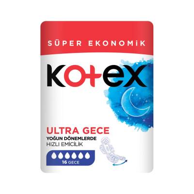Kotex Ultra Süper Ekonomik Paket Gece 16'lı - Kotex