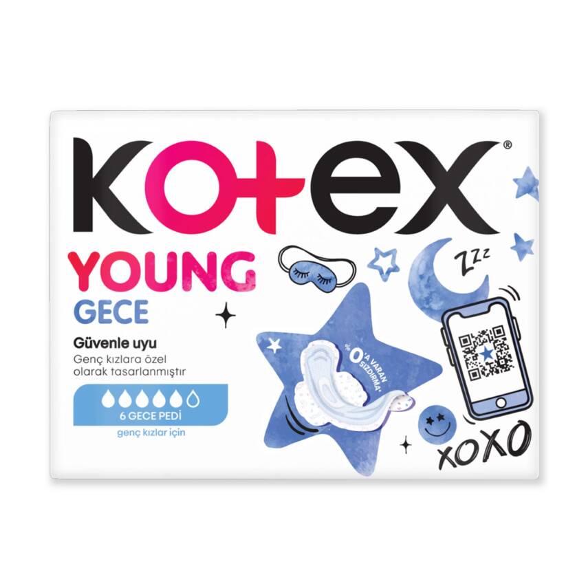 Kotex Young Ultra Gece Pedi 6'lı - 1