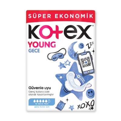 Kotex Young Ultra Süper Ekonomik Paket Gece 16'lı - Kotex