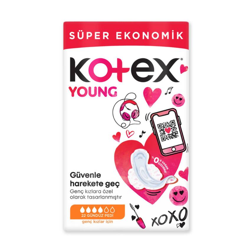 Kotex Young Ultra Süper Ekonomik Paket Gündüz 22'li - 1