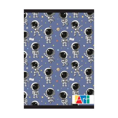 Kulinart Karton Kapak Tel Dik. Desenli Kareli Defter - Kulinart