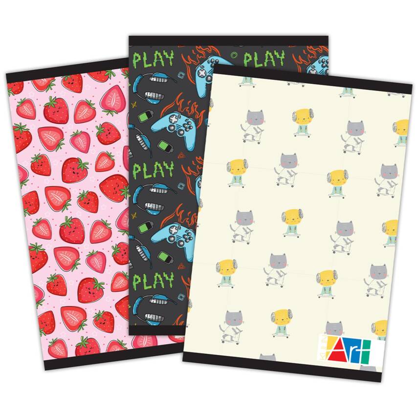 Kulinart Kk Tel Dikişli Desenli Defter A4 60 Yaprak - 1