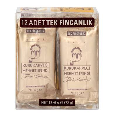 Kurukahveci Mehmet Efendi Türk Kahvesi 12 x 6 G - Kurukahveci