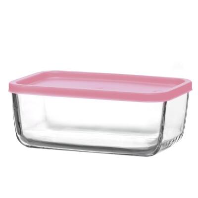 Lav Cube Pembe / Lila Kapaklı Saklama Kabı 18 Cm 1170 Cc - Lav