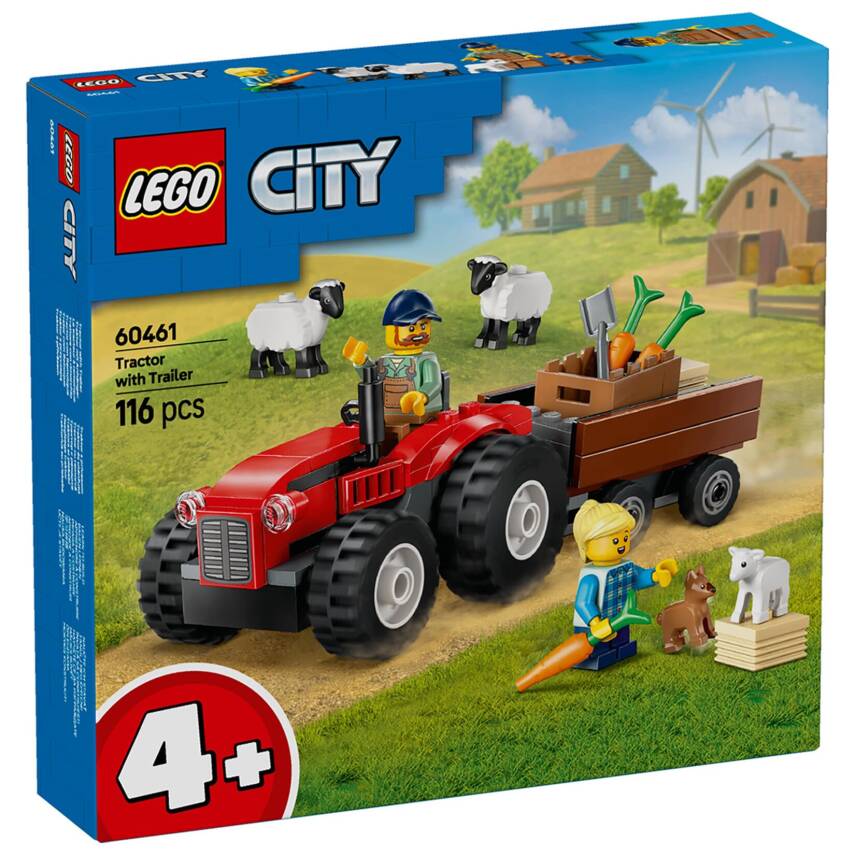 Lego 60461 City Römorklu Kırmızı Çiftlik Traktörü - 1