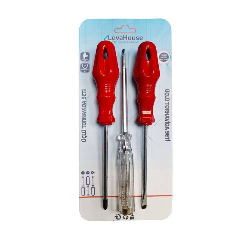 Leva House 3'lü Tornavida Set - 1