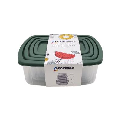 Leva House Saklama Kabı 4'lü (0,25-0,50-0,75-1,20 L) - Leva