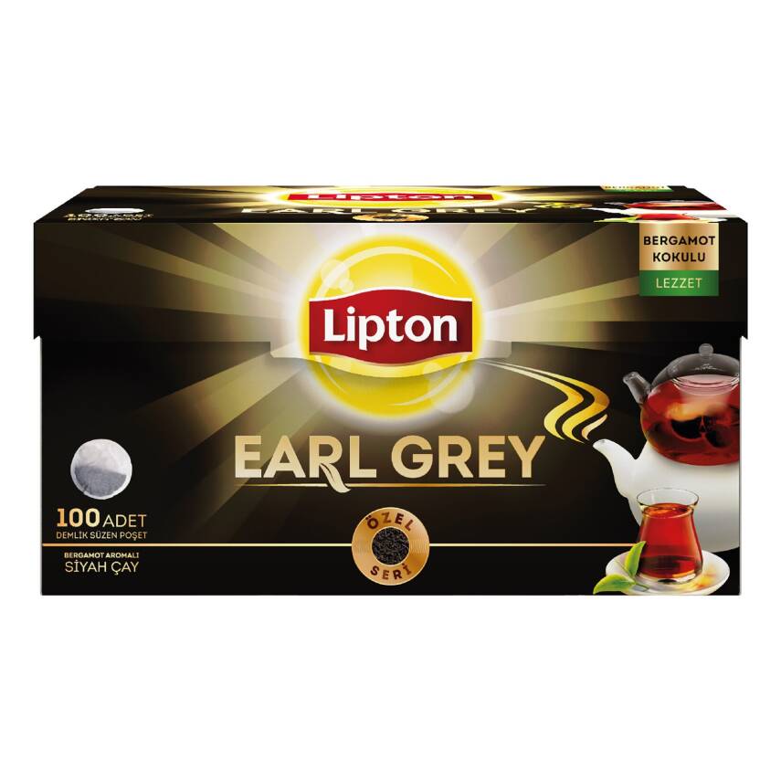 Lipton Earl Grey Demlik Poşet Çay 100'lü 320 G - 1