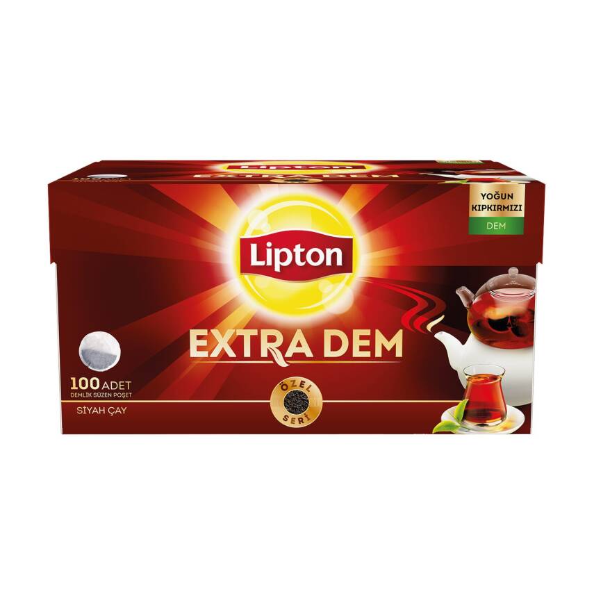 Lipton Extra Dem Demlik Süzen Poşet Siyah Çay 100'lü 320 G - 1