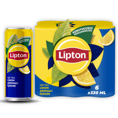 Lipton Ice Tea Limon Aromalı Soğuk Çay Kutu 6 x 330 Ml - Lipton
