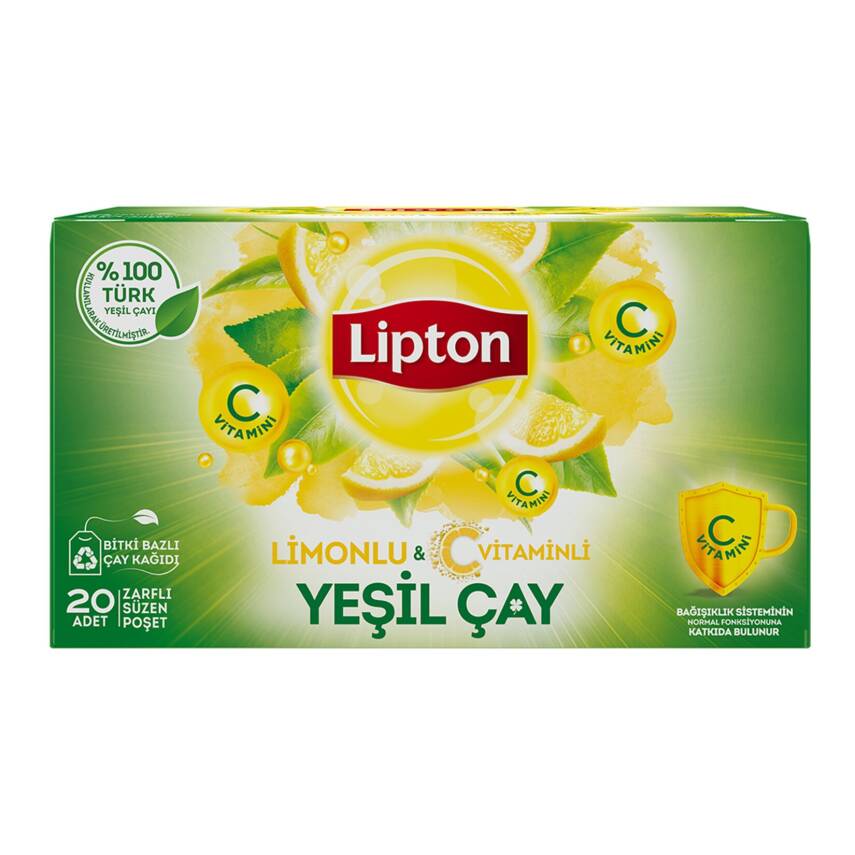 Lipton Limonlu Yeşil Çay Bardak Poşet 20'li 30 G - 1