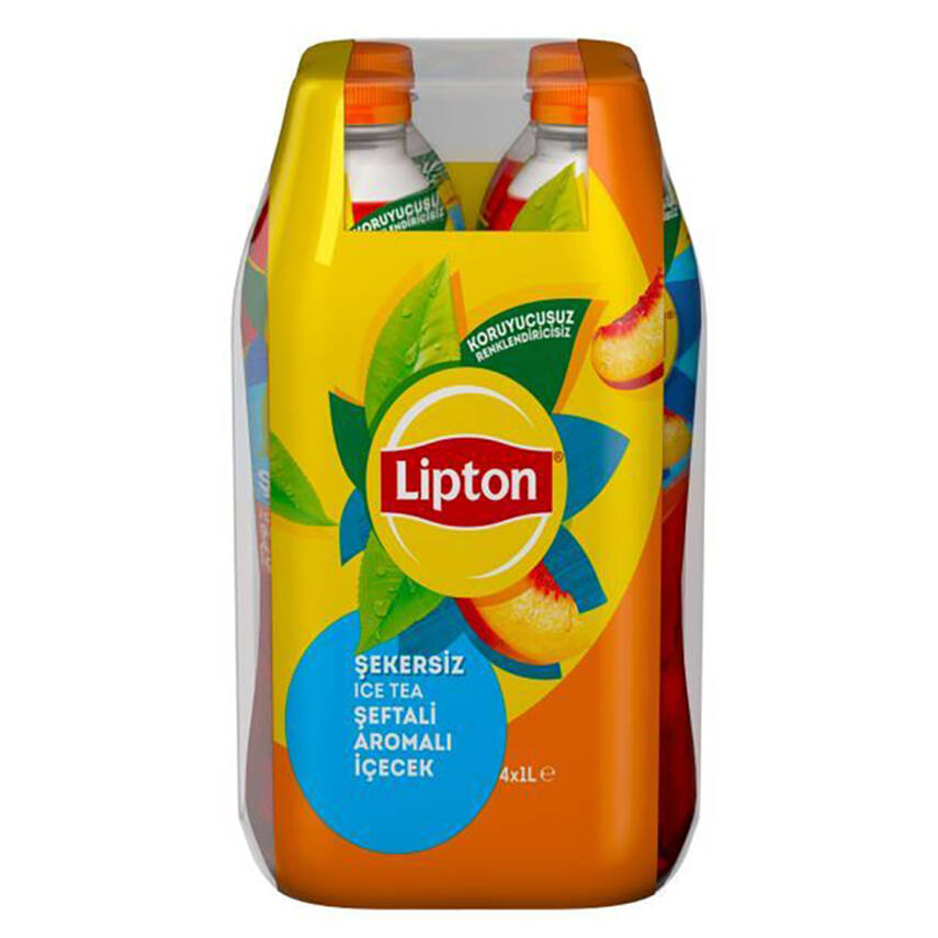 Lipton Şekersiz Şeftali 4 x 1 L - 1