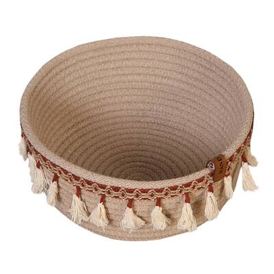 Lisya Home Püsküllü Hasır Sepet - Lisya