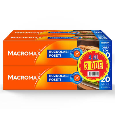 Macromax Buzdolabı Poşetı (3+1) Orta Boy 80'li - Macromax