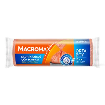 Macromax Extra Güçlü Çöp Torbası Orta Boy 15'li - Macromax