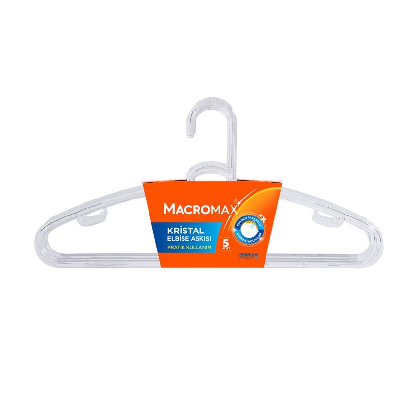 Macromax Kristal Elbise Askısı 5'li - 1