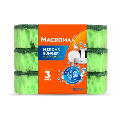 Macromax Mercan Sünger 3'lü - Macromax