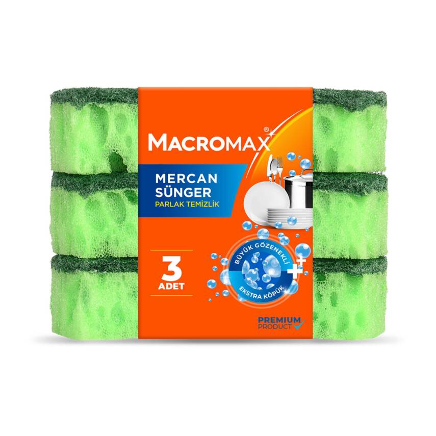 Macromax Mercan Sünger 3'lü - 1