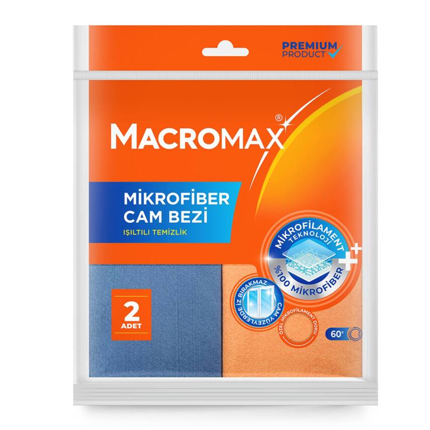 Macromax Mikrofiber Cam Bezi 2'li - 1