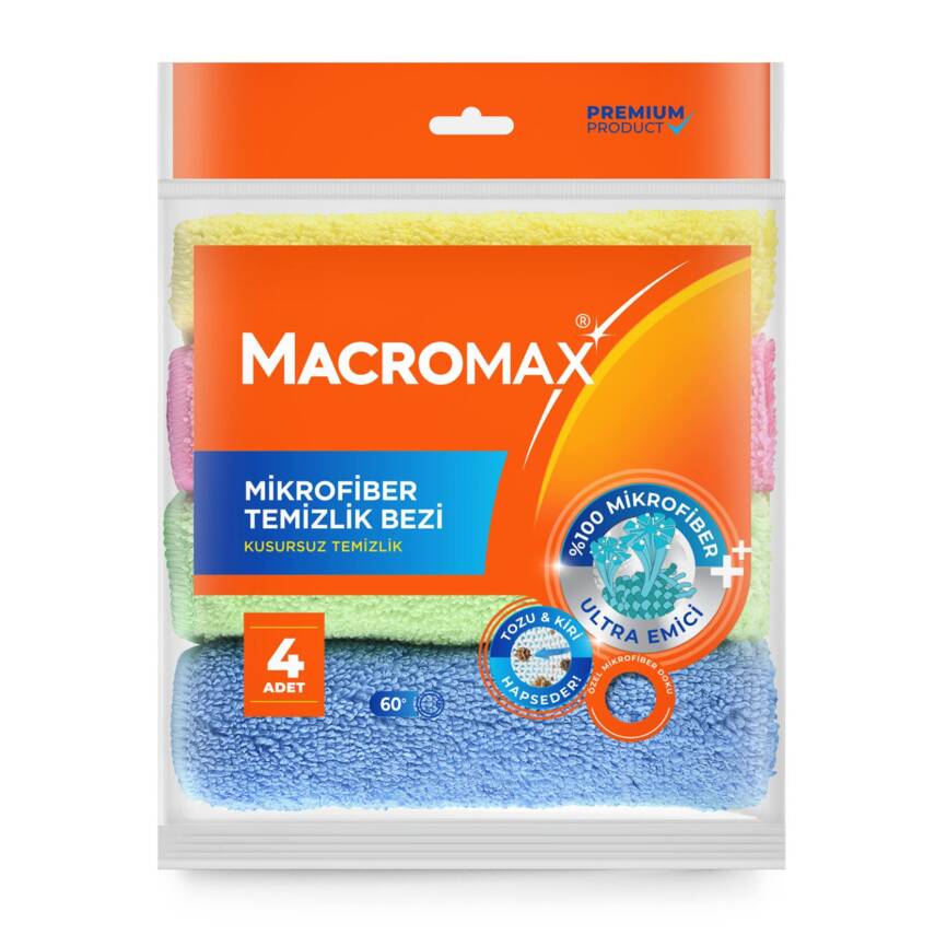 Macromax Rengarenk Mikrofiber Bez 4'lü - 1