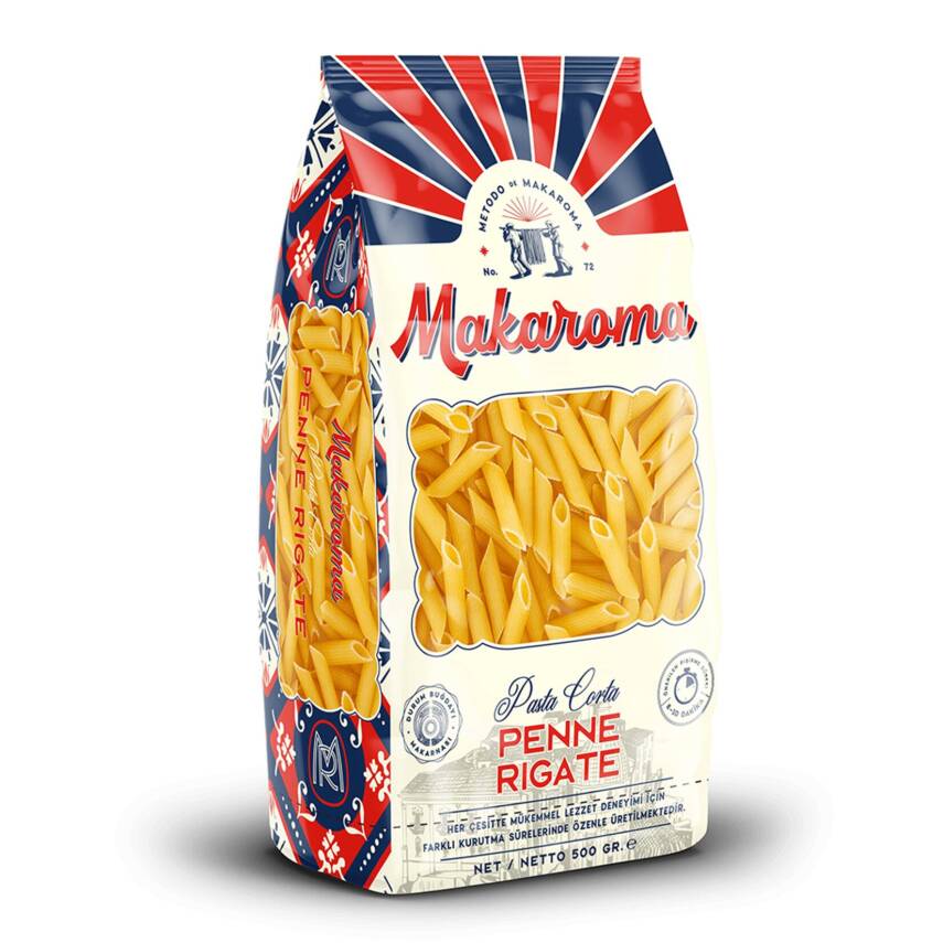Makaroma Penne Rigate (Kalem) 500 G - 1