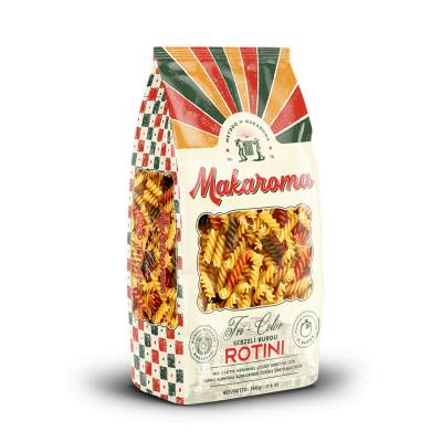 Makaroma Tri Color Sebzeli Burgu Rotini Makarna 350 G - Makaroma