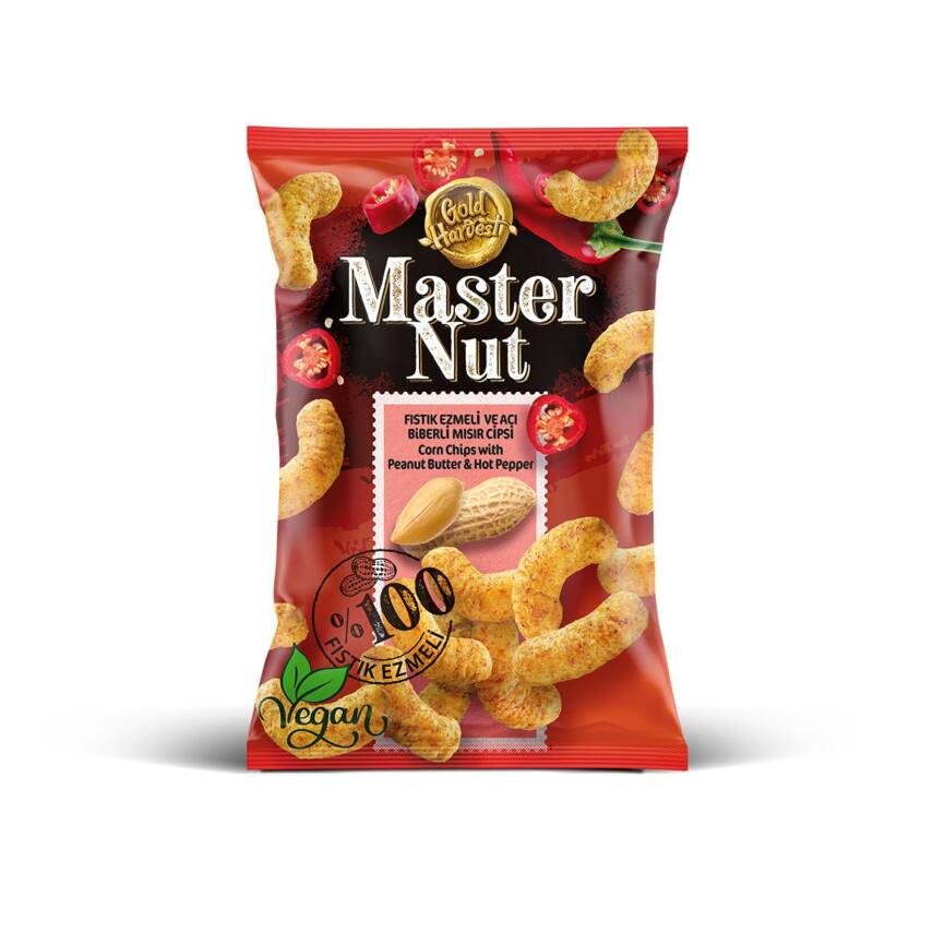 Master Nut Fıstık Ezmeli Acı Biber Mısır Cipsi 165 G - 1