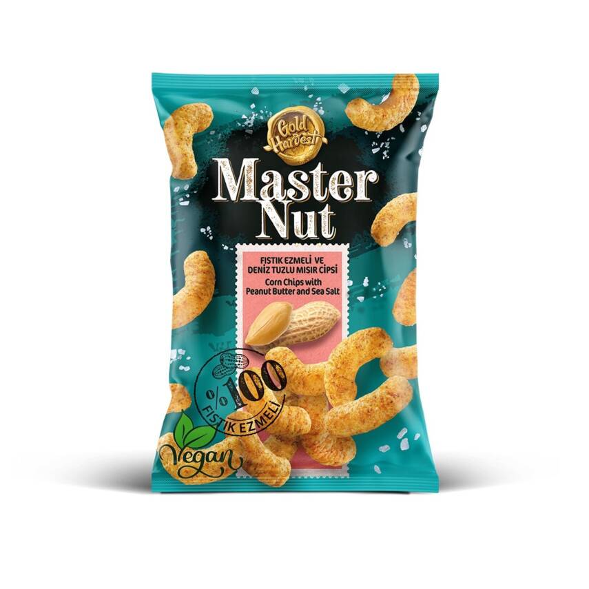 Master Nut Fıstık Ezmeli Deniz Tuzlu Mısır Cipsi 165 G - 1