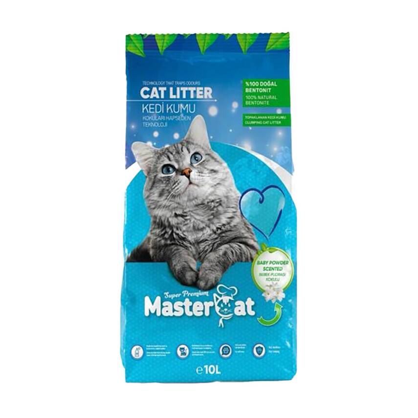 Mastercat Bebek Pudralı Kedi Kum 10L - 1