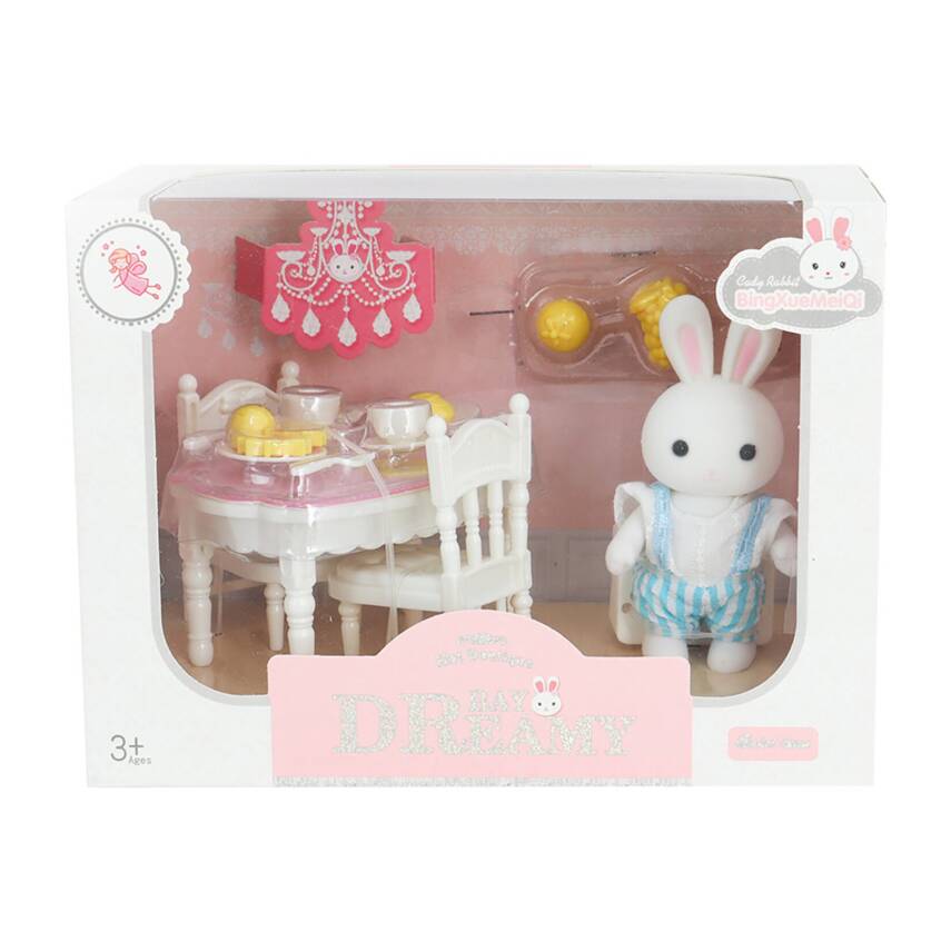 Mega Bay Dreamy Mini Tavşan - Aksesuarlı Yemek Masası - 1