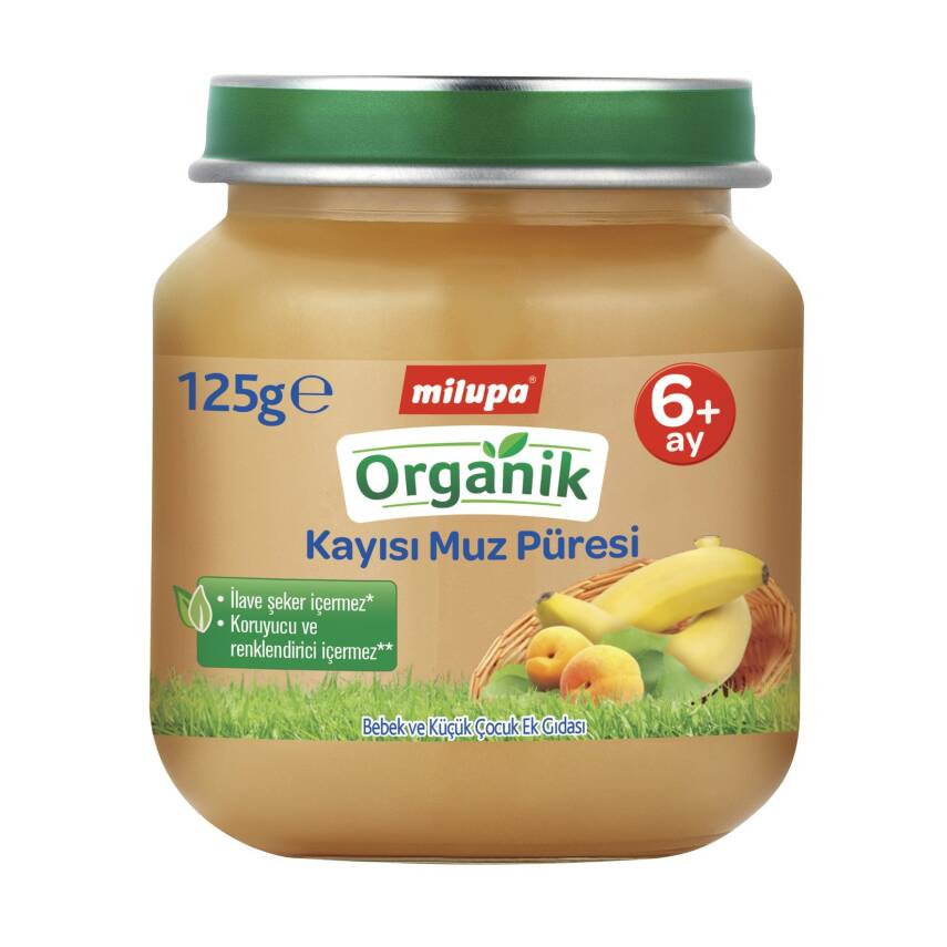 Milupa Organik Kayısı Muz Püresi 125 G - 1