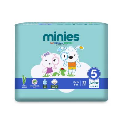 Minies Bebek Bezi Junior 5 Beden 11-18 Kg 32 Adet - Minies