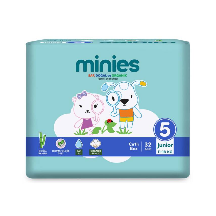 Minies Bebek Bezi Junior 5 Beden 11-18 Kg 32 Adet - 1