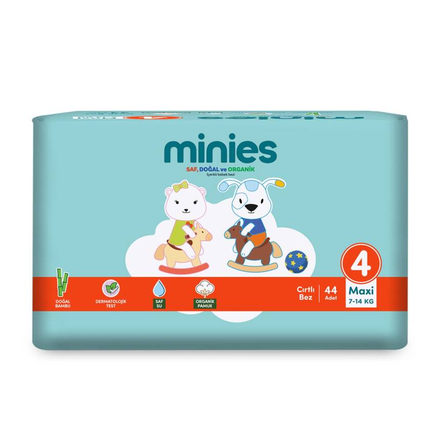Minies Bebek Bezi Maxi 4 Beden 7-14 Kg 44 Adet - 1