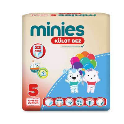 Minies Külot Bez 5 Numara Junior 12-18 Kg 23'lü - Minies