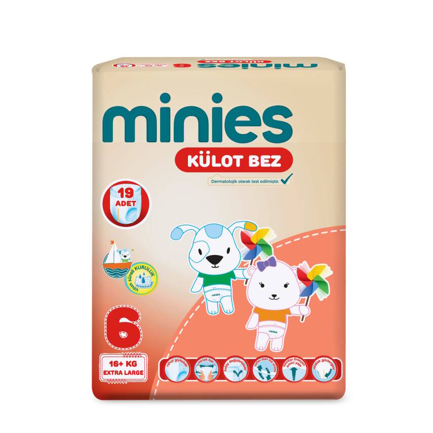 Minies Külot Bez 6 Numara Extra Xl 16+Kg 19'lu - 1