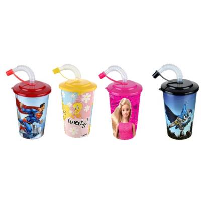 Mistique Home Lisanslı Kapaklı Pipetli Bardak - Mistique