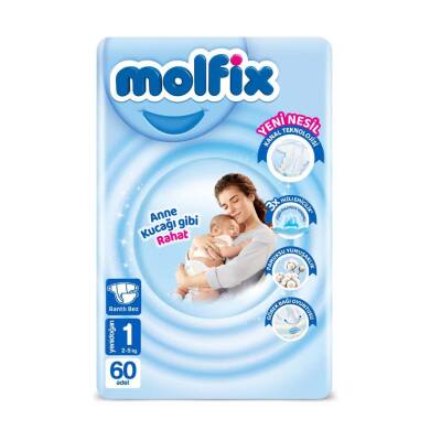 Molfix Avantajlı Paket 1 Beden Yenidoğan 2-5 Kg 60'lı - Molfix