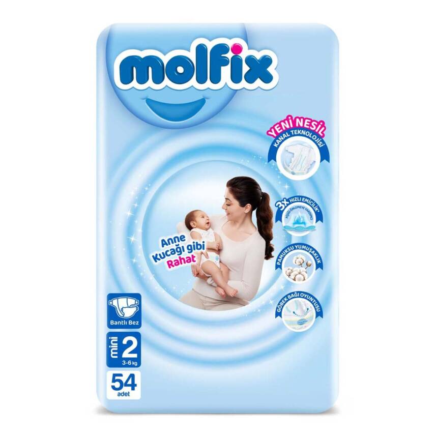 Molfix Avantajlı Paket 2 Beden Mini 3-6 Kg 54'lü - 1